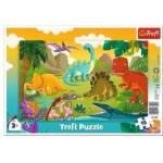 Trefl Frame Puzzle 15 Dinosaurs TREFL