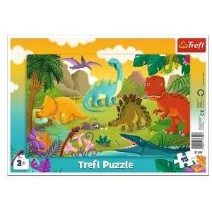 Trefl Frame Puzzle 15 Dinosaurs TREFL