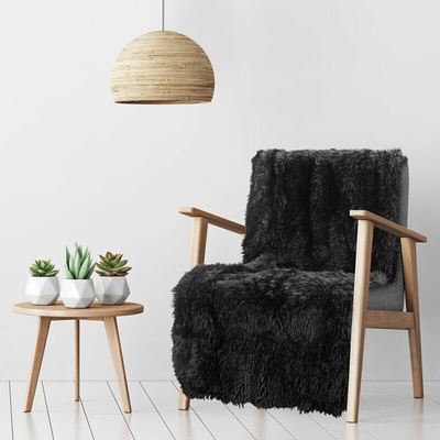 Takoy DESIGN 91 Prehoz na kreslo-deka TIFFANY 70x160 cm teplá a príjemná so štruktúrou mäkkého kožúška-HF-438728 70 x 160 cm