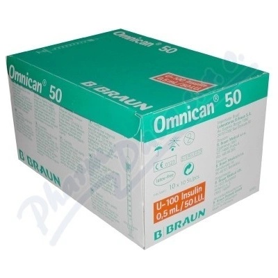 Omnican Inj.střík. ins. 0,5 ml 50 IU 100 ks 9151125