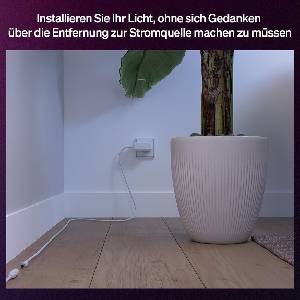 Philips Смарт допълнителна LED RGBIC димируема лента Philips Hue Flux Extension WACA, 5 м, 20W, 2500 lm, 16 млн. цвята (Bluetooth, Zigbee, HomeKit, Google, Alexa, SmartThings) (929004297202)