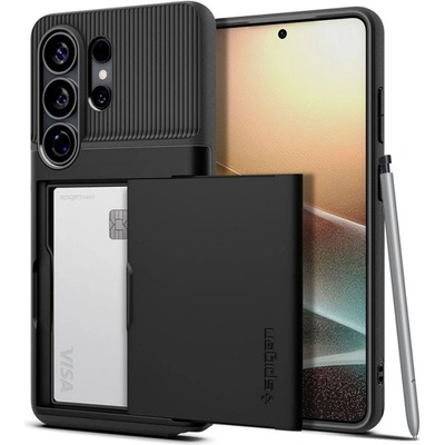 Spigen Samsung S26 Ultra SPIGEN SLIM ARMOR CS силиконов протектор за телефон пластмасов заден капак с въздушна възглавница, ЧЕРЕН (ACS11036)