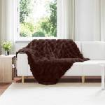 Pure Line Home Луксозно покривало за легло тип заешка кожа Olite, карамел
