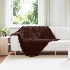Pure Line Home Луксозно покривало за легло тип заешка кожа Olite, карамел