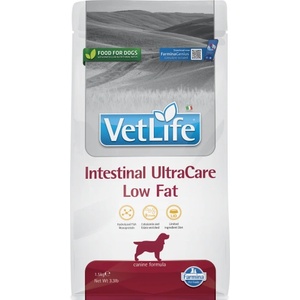 Farmina Vet Life Intestinal UltraCare Low Fat диетична храна за кучета намалява риска от смущения в чревната непропускливост, компенсира лошо храносмилане, екзокринна панкреатична недостатъчност - 1, 5 кг - И