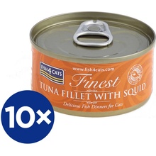 FISH4CATS Finest tuniak s kalmárom 70 g