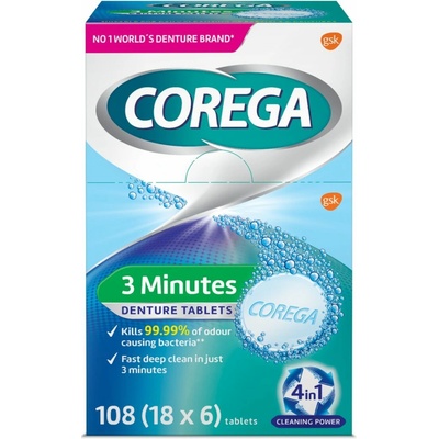 Corega tablety na čistenie zubných protéz 6 ks