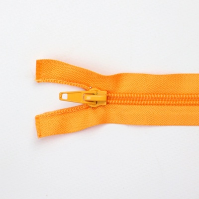 Pro Háčkování Spirálový zip dělitelný 40 cm světle oranžový