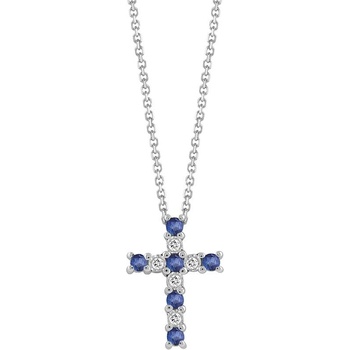 Bliss Златно колие с диаманти и сапфири Bliss 20101470 (20101470)