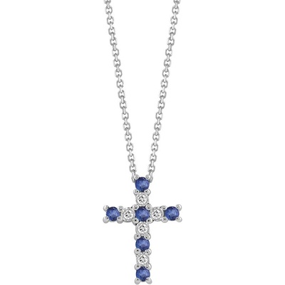 Bliss Златно колие с диаманти и сапфири Bliss 20101470 (20101470)