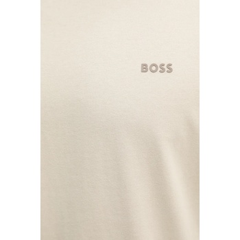 BOSS Orange Памучна тениска BOSS Orange в бежово с принт 50539188 (50539188)