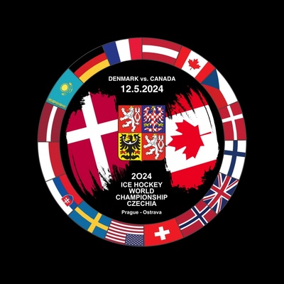 FansArena Puk Ice Hockey World Championship Czechia MS 2024 Dueling 12.5.2024 Denmark vs. Canada