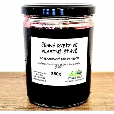 ASO Zdravý život Černý rybíz ve vlastní šťávě 380 g