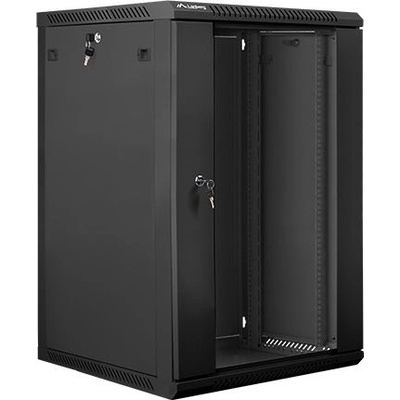 Lanberg Комуникационен шкаф Lanberg rack cabinet 19" wall-mount 18U / 600x600 for self-assembly (flat pack), black (WF01-6618-10B)