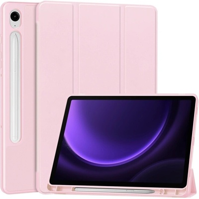 Vsechnonamobil 66574 LEATHER Zaklápěcí kryt Samsung Galaxy Tab S10 FE / Tab S9 FE růžový
