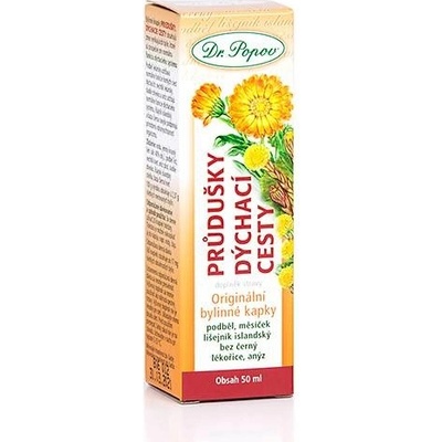 Dr. Popov tinktura PRŮDUŠKY & DÝCHÁNÍ 50 ml