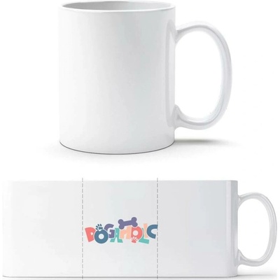 design Lena Bílý Hrnek Psí s nápisem DOGAHOLIC Bílá Standard Dárky BestSub 330 ml