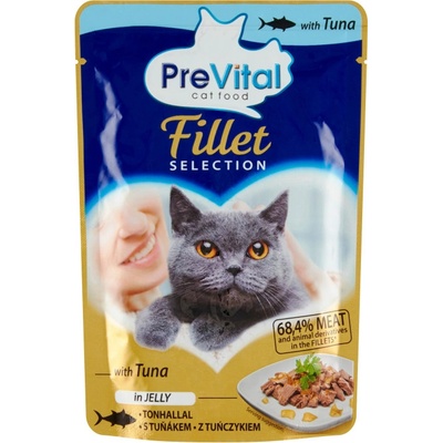 PreVital Cat Naturel s tuňákem jelly 85 g