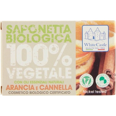 White castle bio tuhé mydlo pomaranč škorica 125 g