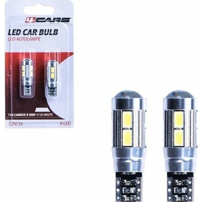 4Cars LED žiarovky HQ T10 CANBUS 9SMD 5730 white 2 ks 96788