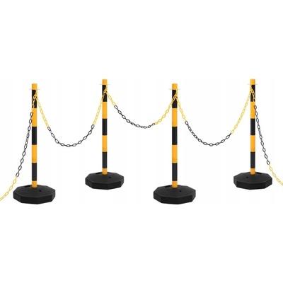 Sada stĺpikov s 10-metrovou plastovou reťazou