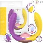  Вибратор с двойна стимулация и вакуум, мощни режими, 11, 7см - Intense Willow (D-245699)