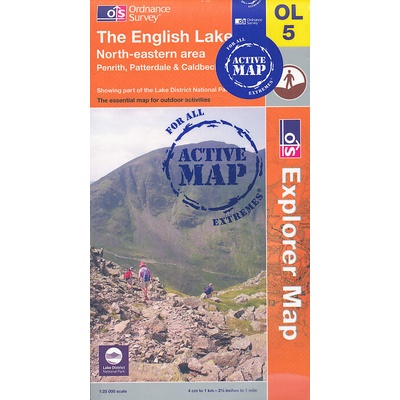 mapa The English Lake noth-east 1:25 t. laminovaná