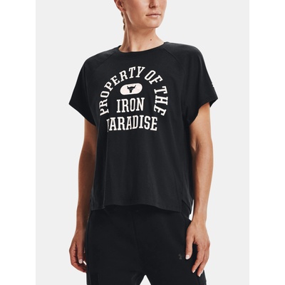 Under Armour Project Rock Property Of SS Тениска Under Armour | Cheren | ЖЕНИ | M
