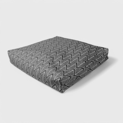 Gadeo sedací polštář LISTY antracit 50x50 cm výplň pohankové slupky