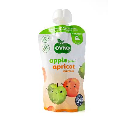 Příkrm jablko, meruňka - kapsička 120 g OVKO