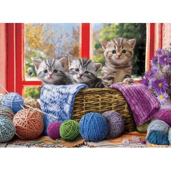 EUROGRAPHICS - Puzzle Knittin Kittens - 500 piese