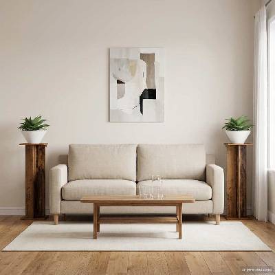 vidaXL Стойка за растения 2 бр. Старо дърво 25 x 25, 5 x 80, 5 см (899655)