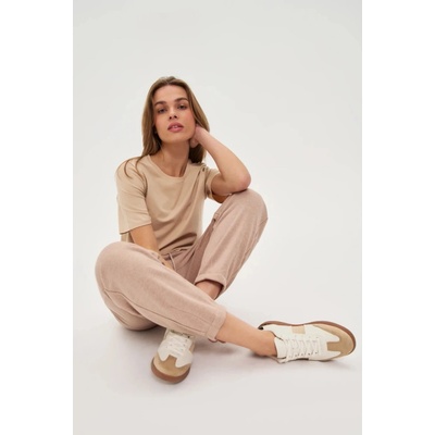 Marisse WOMEN'S JOGGING PANTS Z-DR-4800 L.BROWN MEL krémová