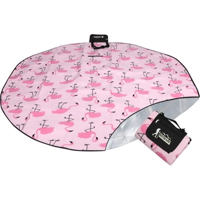 Royokamp Okrúhla pikniková deka 200 cm s ALU poťahom FLAMINGO T-938