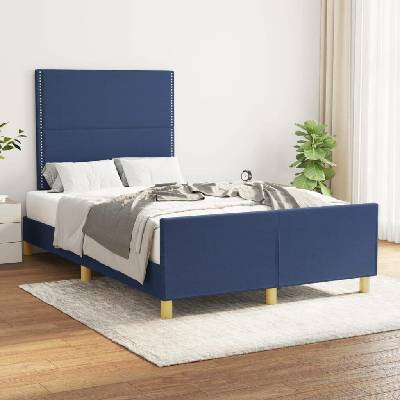 zahrada-XL 3124966 Rám postele bez matrace modrá textil