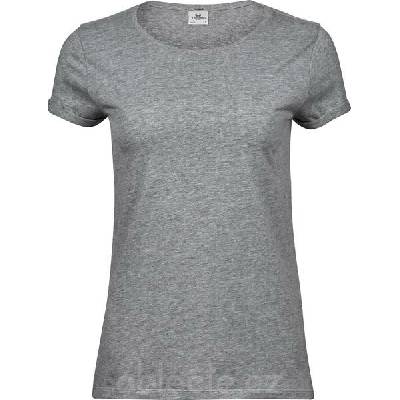 TEE JAYS Dámské tričko s rolovatelnými rukávy heather grey