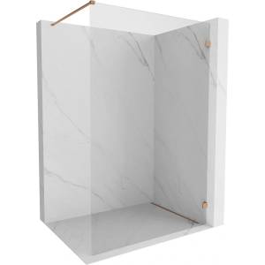 Mexen Lunar стена за душ Walk-in дясна 160 x 200 см, прозрачна 8 мм, четкана мед - 830-160-000-65-00-P (830-160-000-65-00-P)