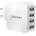 TeckNet U10333 USB Power Adapter - захранване за ел. мрежа с 4xUSB-A изхода (бял)