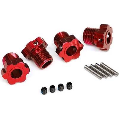 Traxxas náboj kolesa hliníkový červený 17 mm 4