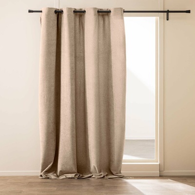 Svetlohnedý záves z materiálu buklé 140x260 cm Winona – douceur d'intérieur