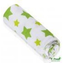 T-Tomi Bambusová osuška 100x80 cm 1 ks zelené hviezdičky