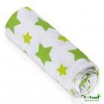 T-Tomi Bambusová osuška 100x80 cm 1 ks zelené hviezdičky