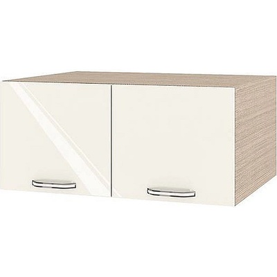 ИРИМ Надстройка за горен кухненски шкаф с две врати Сити МФ-Крийм гланц-11-112 80 см