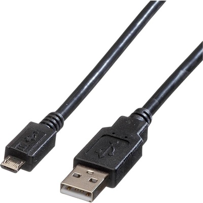 Roline 11.02.8752 USB 2.0, USB A(M) - microUSB B(M), 1,8m, černý