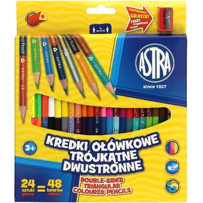 Astra Цветни моливи ASTRA duo с подарък острилка 48 цвята 312116004 (312116004)