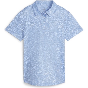 Image 1 of PUMA Блуза с яка Puma Women's Cloudspun Microdot Short-Sleeve Performance Polo Shirt - Blue/White