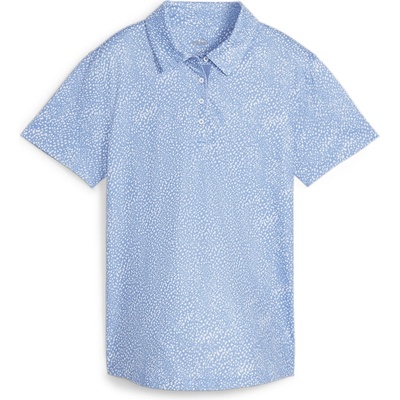 PUMA Блуза с яка Puma Women's Cloudspun Microdot Short-Sleeve Performance Polo Shirt - Blue/White