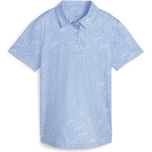 PUMA Блуза с яка Puma Women's Cloudspun Microdot Short-Sleeve Performance Polo Shirt - Blue/White