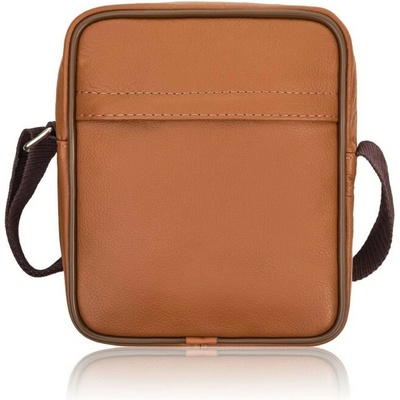 Abruzzo Koňakový pánský kožený crossbag Zafar