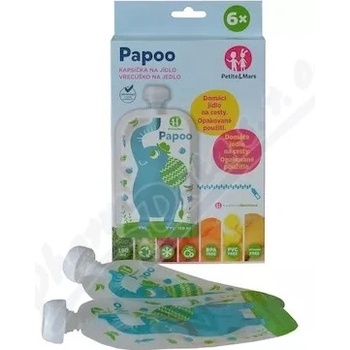 Petitemars Vrecko na krmivo Papoo 6x150ml